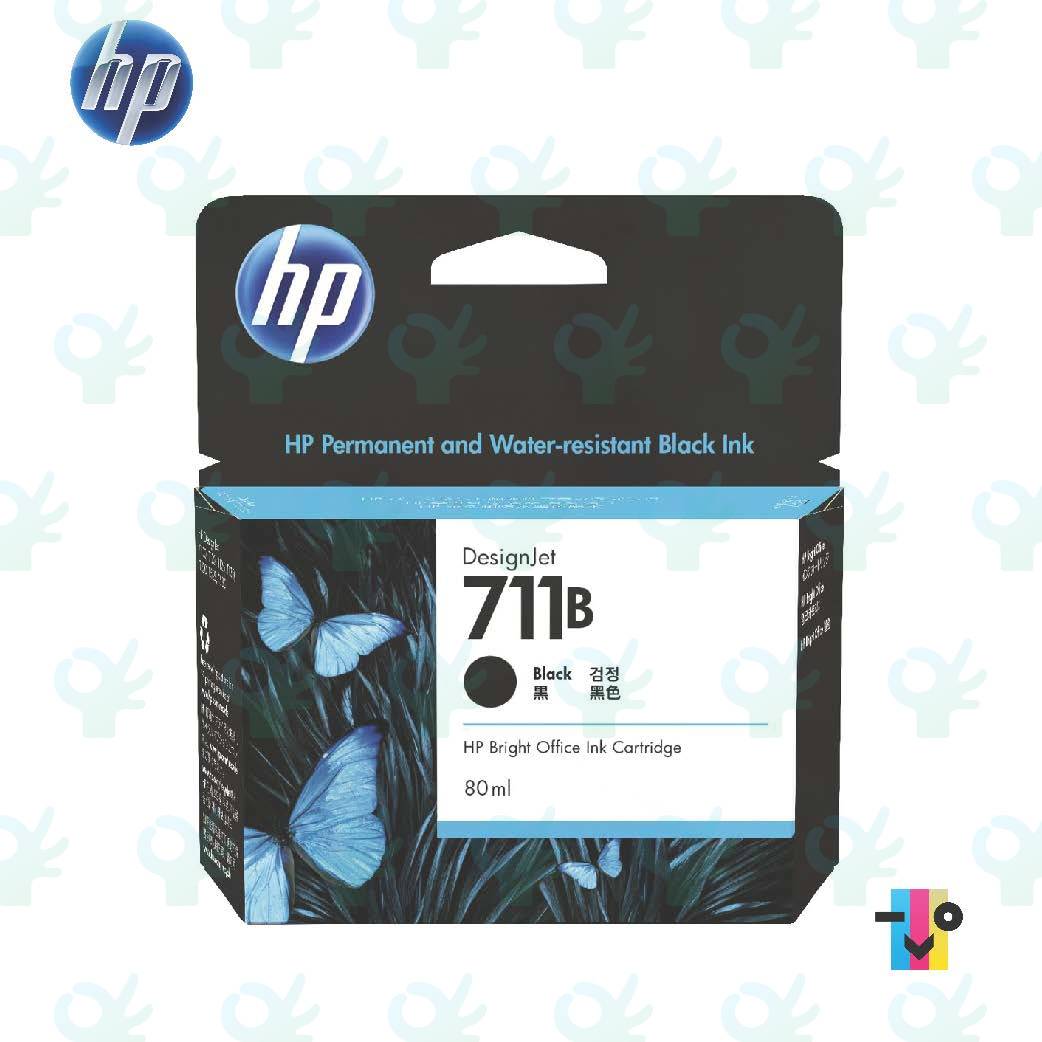 Ofiskita | HP 711B Original DesignJet Black Ink Cartridge 80ML